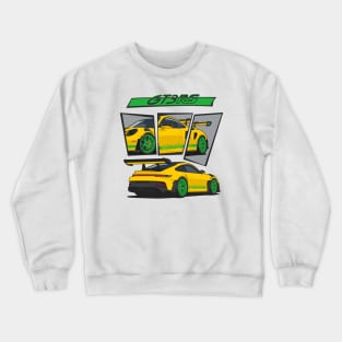 car 911 gt3 rs racing edition detail yellow green Crewneck Sweatshirt